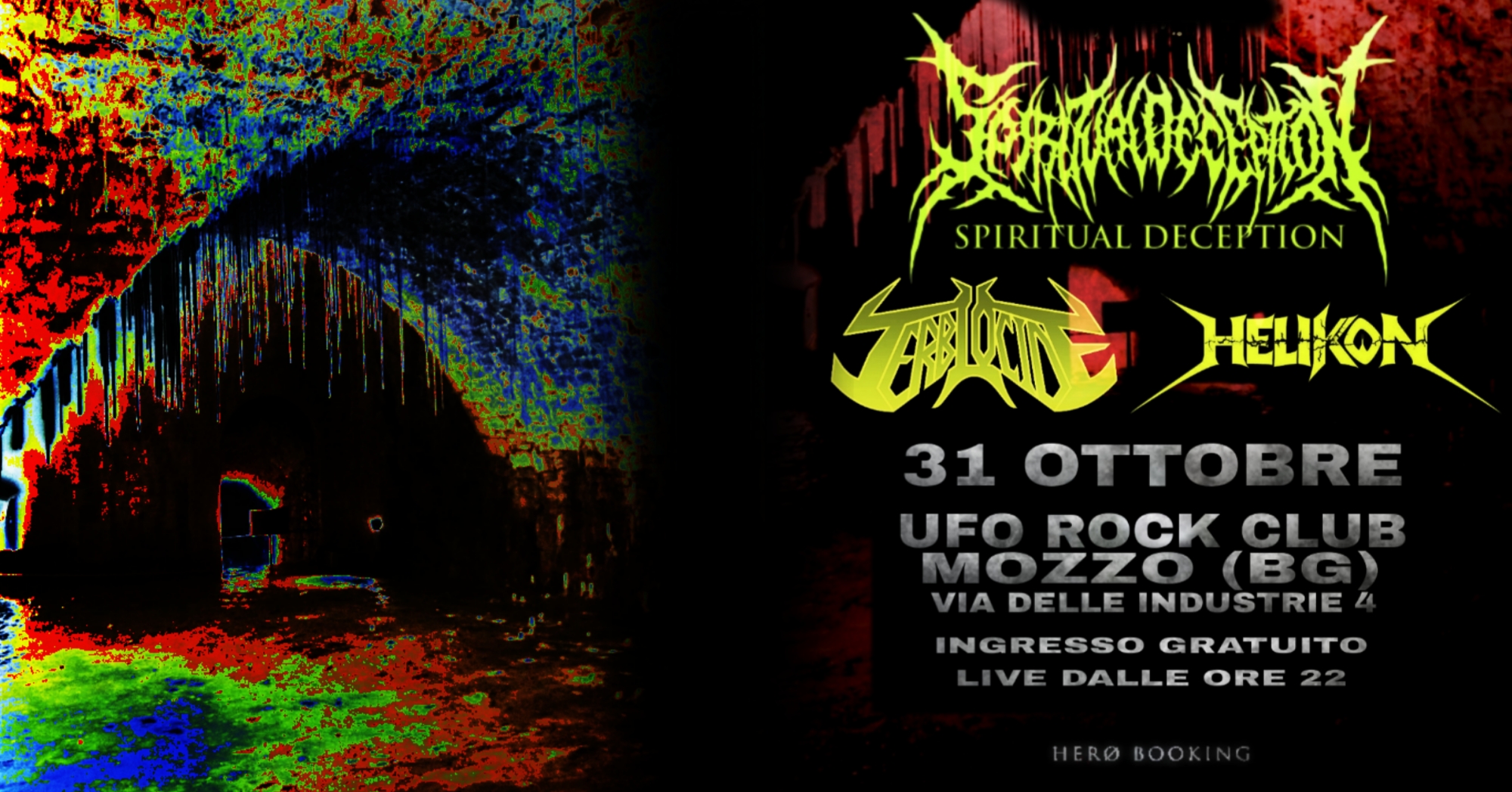 HALLOWEEN METAL PARTY w/ SPIRITUAL DECEPTION + TERBIOCIDE + HELIKON @UFO ROCK PUB - Mozzo (Bergamo)