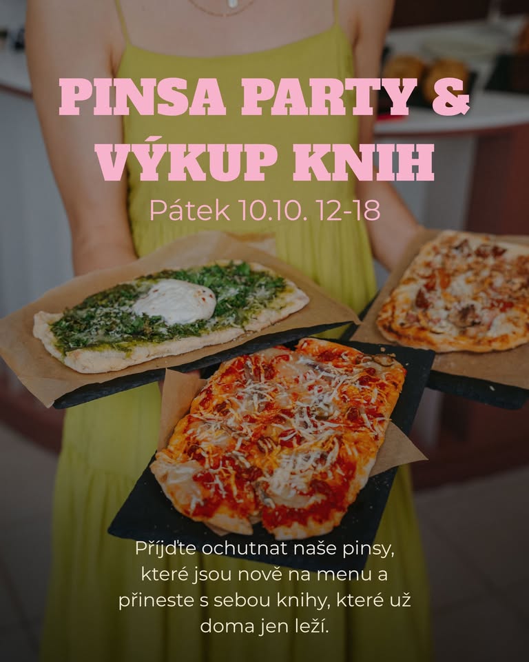 Pinsa party & výkup knih