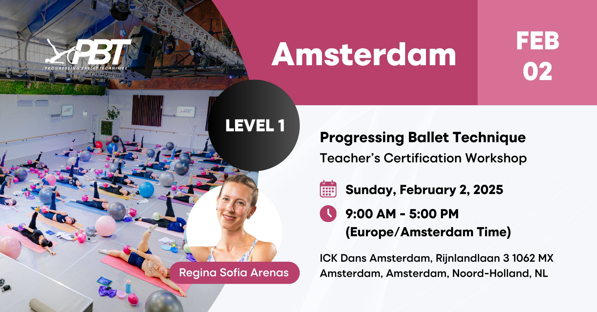 Amsterdam Progressing Ballet Technique  Teachers Certification Workshop Level 1 |Regina Sofia Arenas