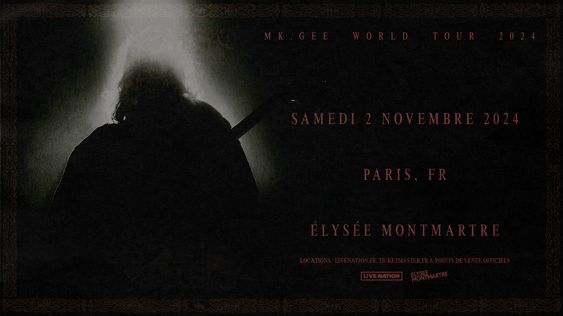 MK.GEE | Elysée Montmartre, Paris - samedi 2 novembre 2024