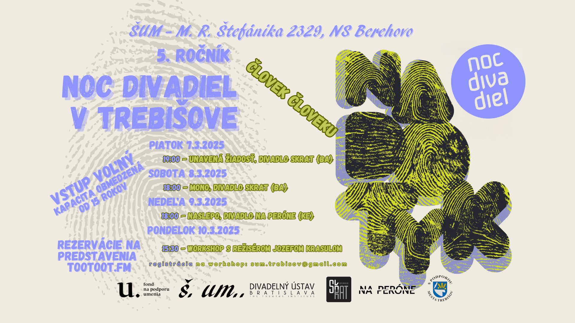 Noc divadiel v Trebišove - 5. ročník (15+)