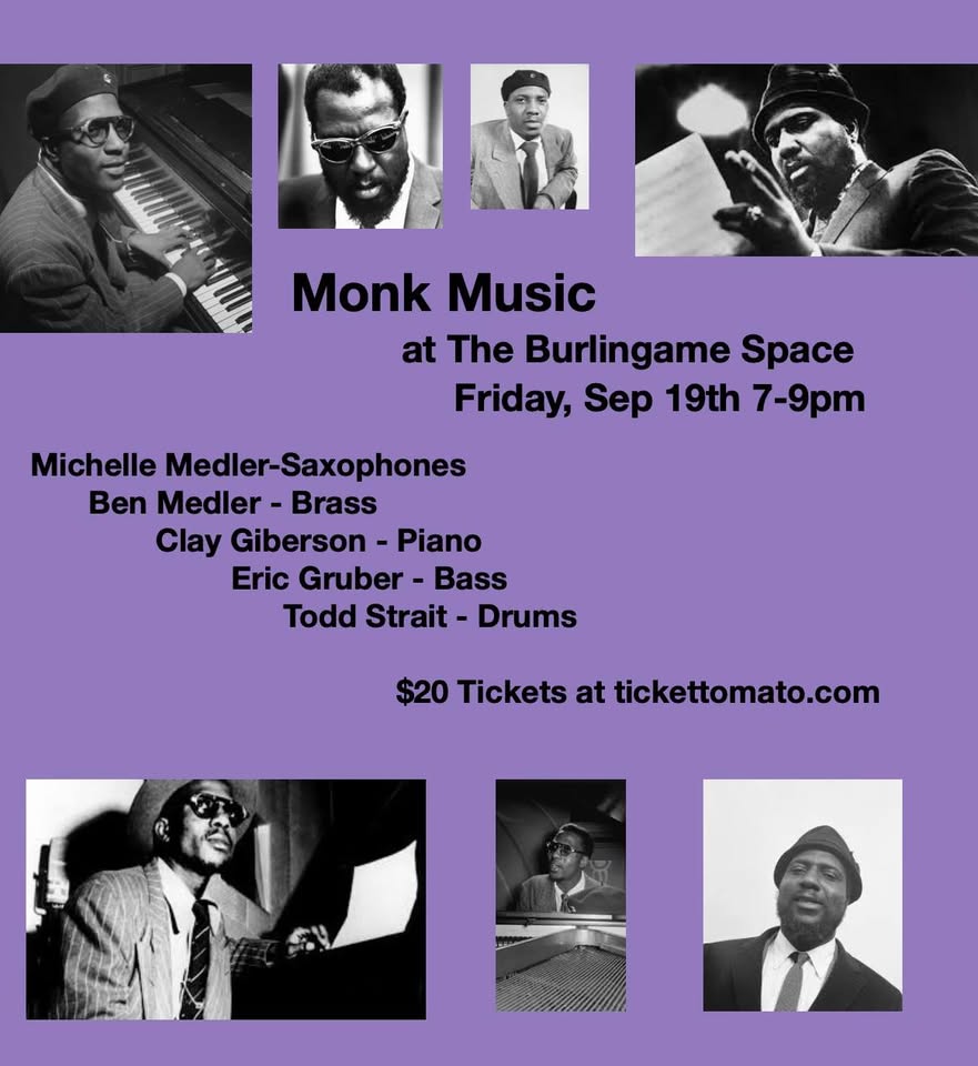 Medler Monk Quintet at the Burlingame Space
