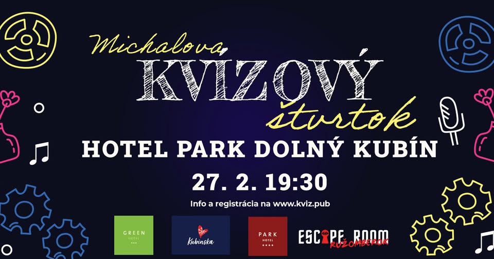 Kvízový ŠTVRTOK v Hoteli Park (DK) - 27. 2. 19:30