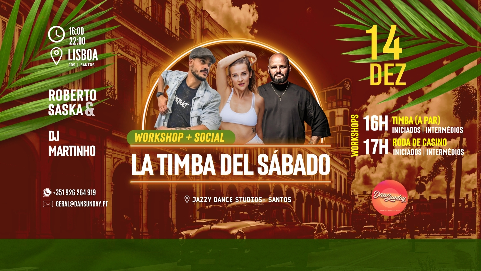LA TIMBA DEL SABADO Workshops+ Social | Roberto & Saska | 14 Dez