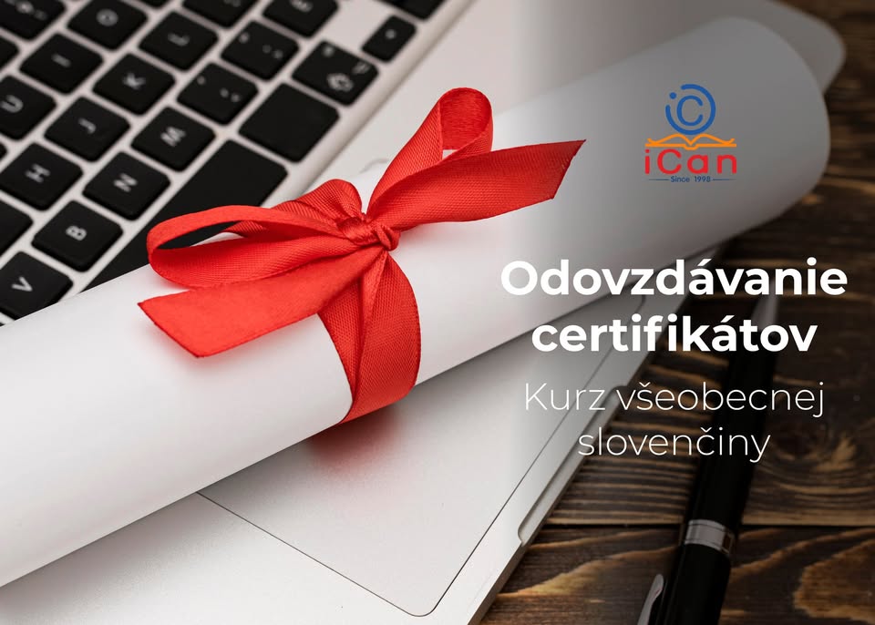 🎉 Slávnostné odovzdávanie certifikátov absolventom kurzov všeobecnej slovenčiny 🎉