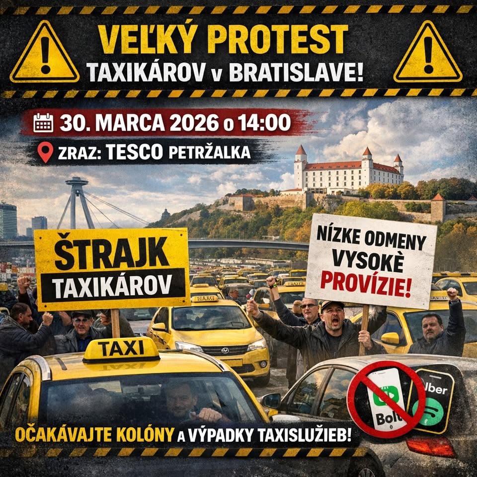 VEĽKÝ PROTEST TAXIKÁROV