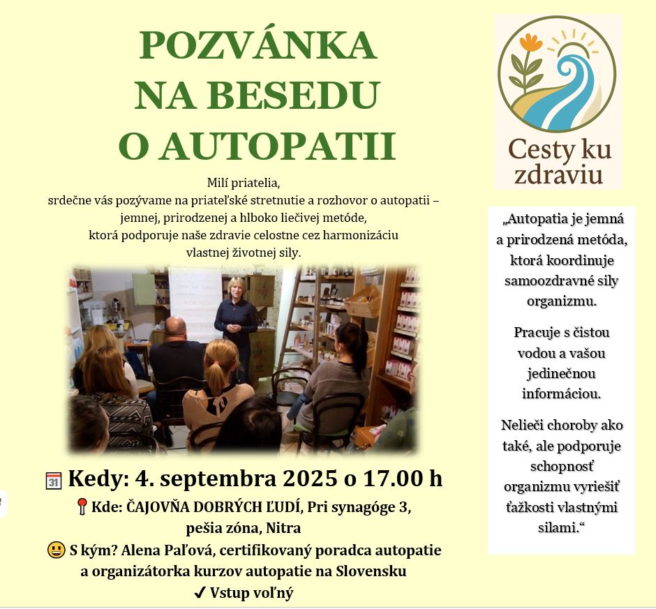 Autopatia cesta ku zdraviu - beseda
