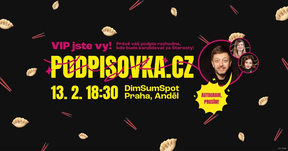 ✨ PRAŽSKÁ PODPISOVKA S VÍTEM RAKUŠANEM, ADRIANOU CHOCHELOVOU, JITKOU ČERNOU A KNEDLÍČKY ✨