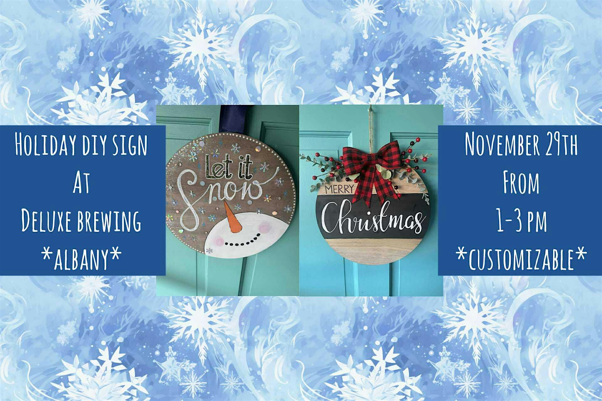 Holiday DIY Sign at Deluxe Brewing