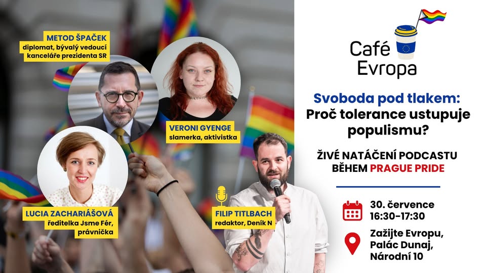 Veřejné natáčení podcastu | Svoboda pod tlakem: Proč tolerance ustupuje populismu?