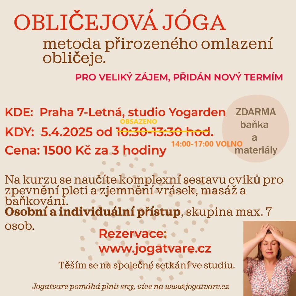 Kurz obličejové jógy na Letné