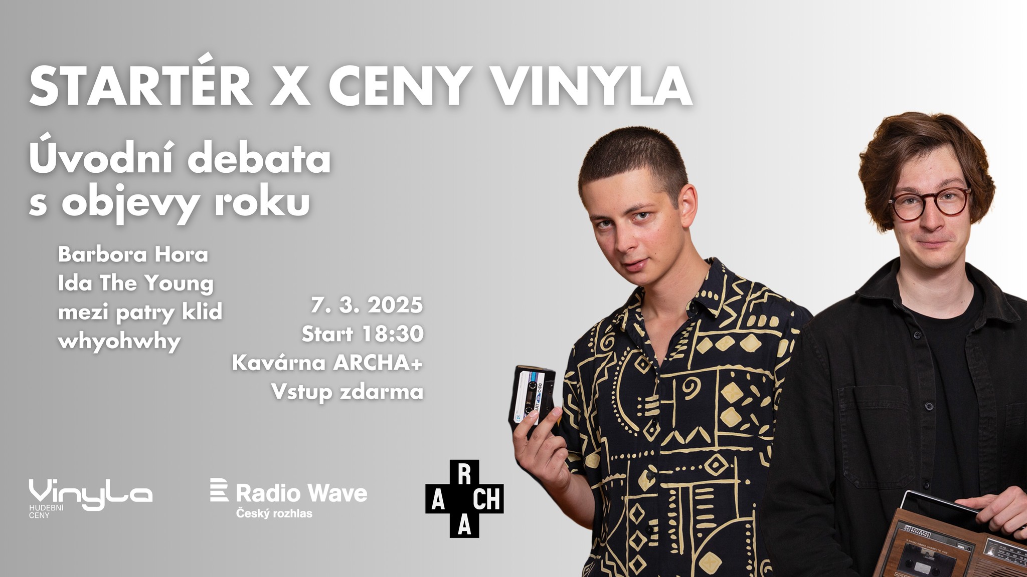 Vinyla x Startér: Úvodní debata s objevy roku (Co to znamená být objeven*a?)