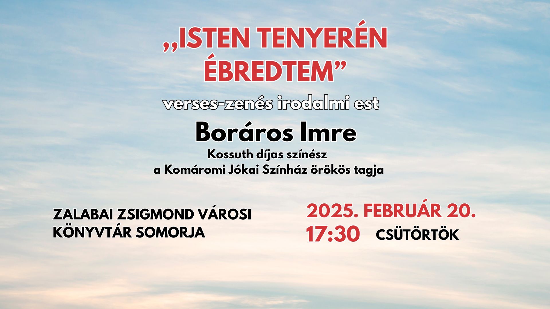 Boráros Imre irodalmi estje Somorján