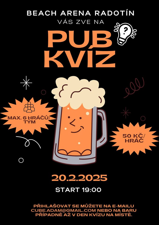 PUB KVÍZ Beach Radotín