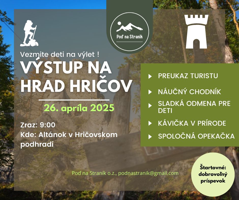 Výstup na hrad Hričov