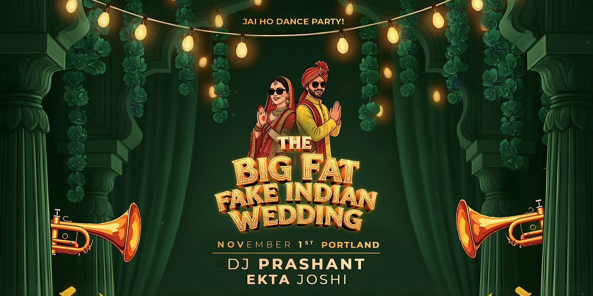 The Big Fat Fake Indian Wedding Party in Portland| DJ Prashant & Ekta Joshi