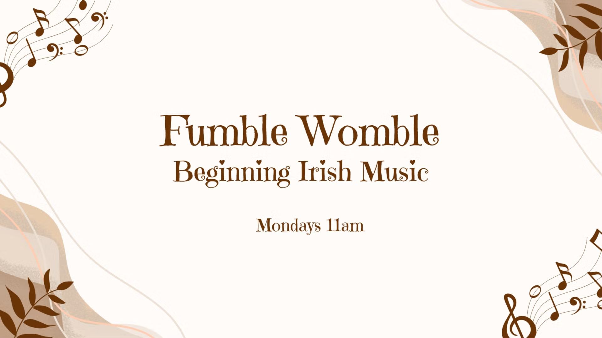 Fumble Womble | Beginner Irish Session