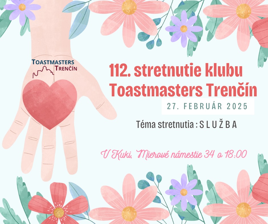 112. stretnutie klubu Toastmasters Trenčín