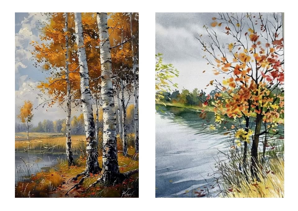Painting by acrylic - Autumn