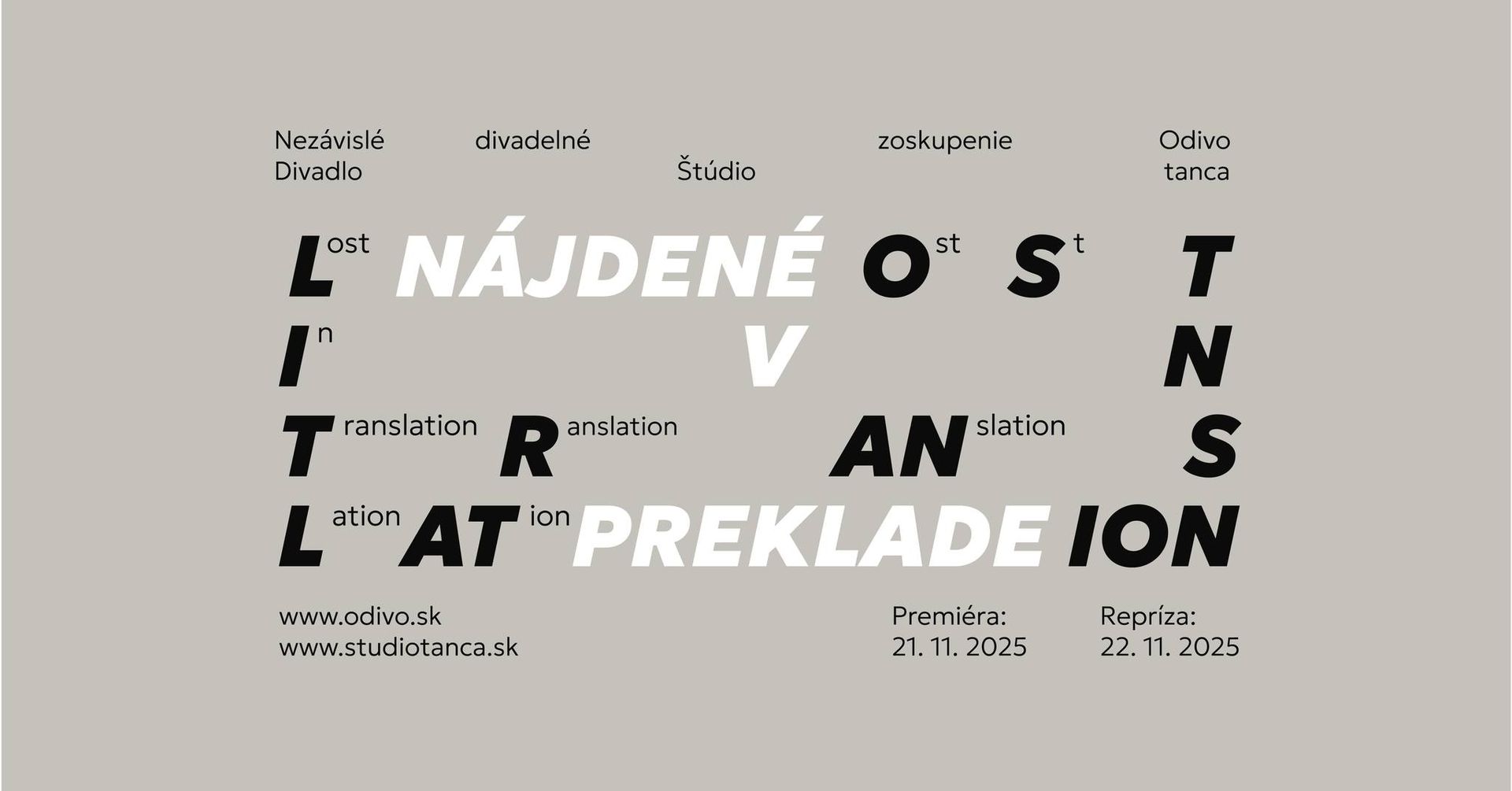 I. repríza // Odivo + Divadlo Štúdio tanca: Lost in translation / Nájdené v preklade