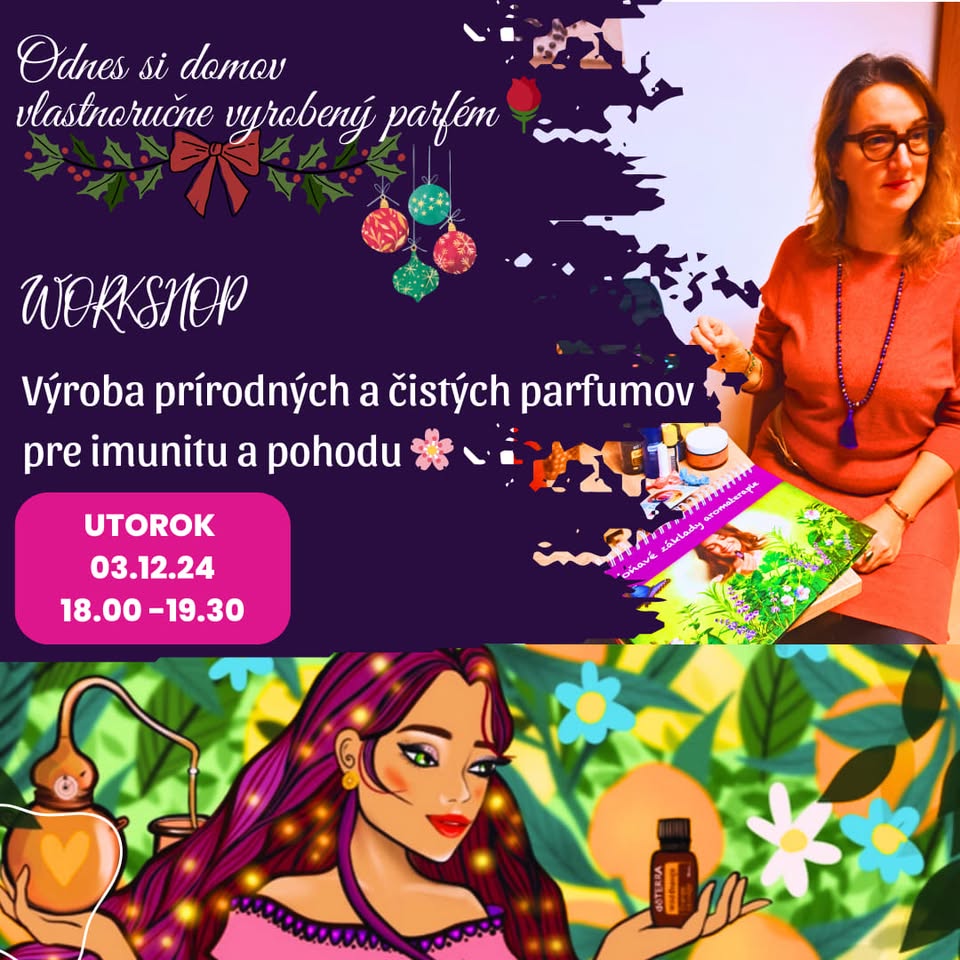 Vianočná výroba prírodných a čistých parfumov pre imunitu a pohodu 🥀