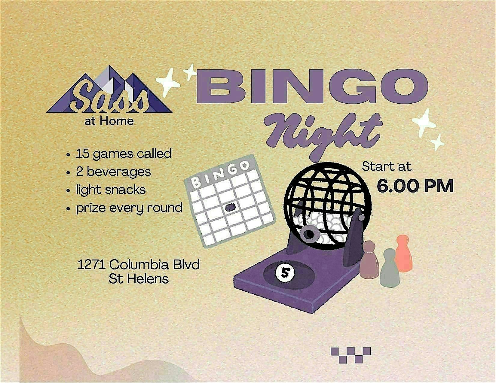 Sass at Home BINGO!