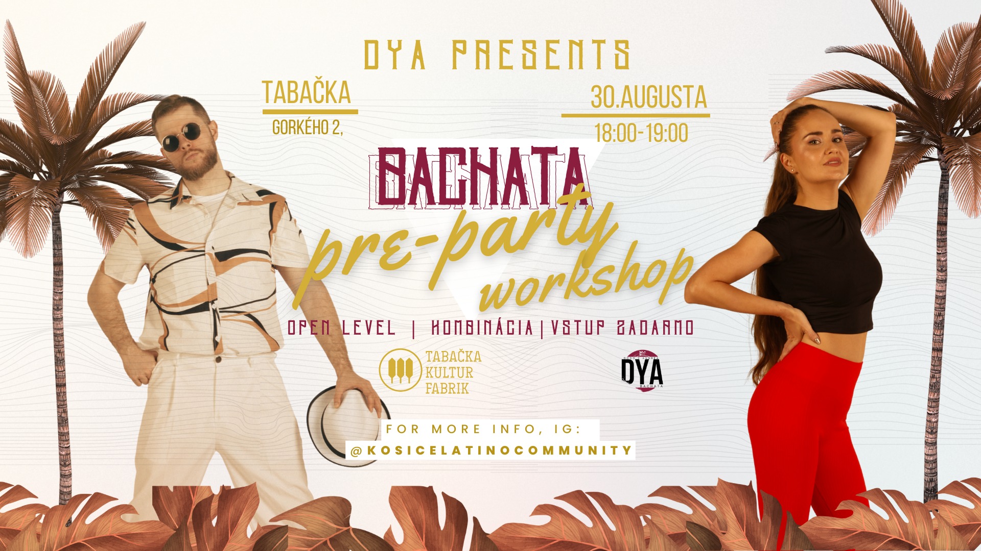 Bachata Pre-Party workshop | open level | Vstup zadarmo