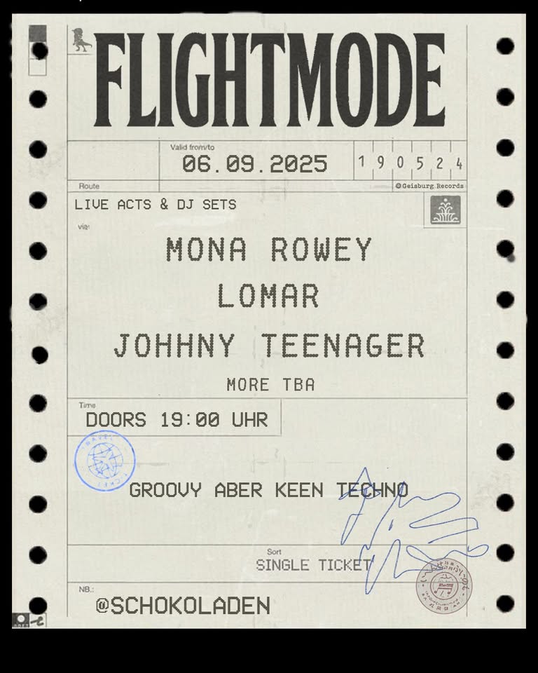 FLIGHTMODE: MONA ROWEY, LOMAR, JOHNNY TEENAGER