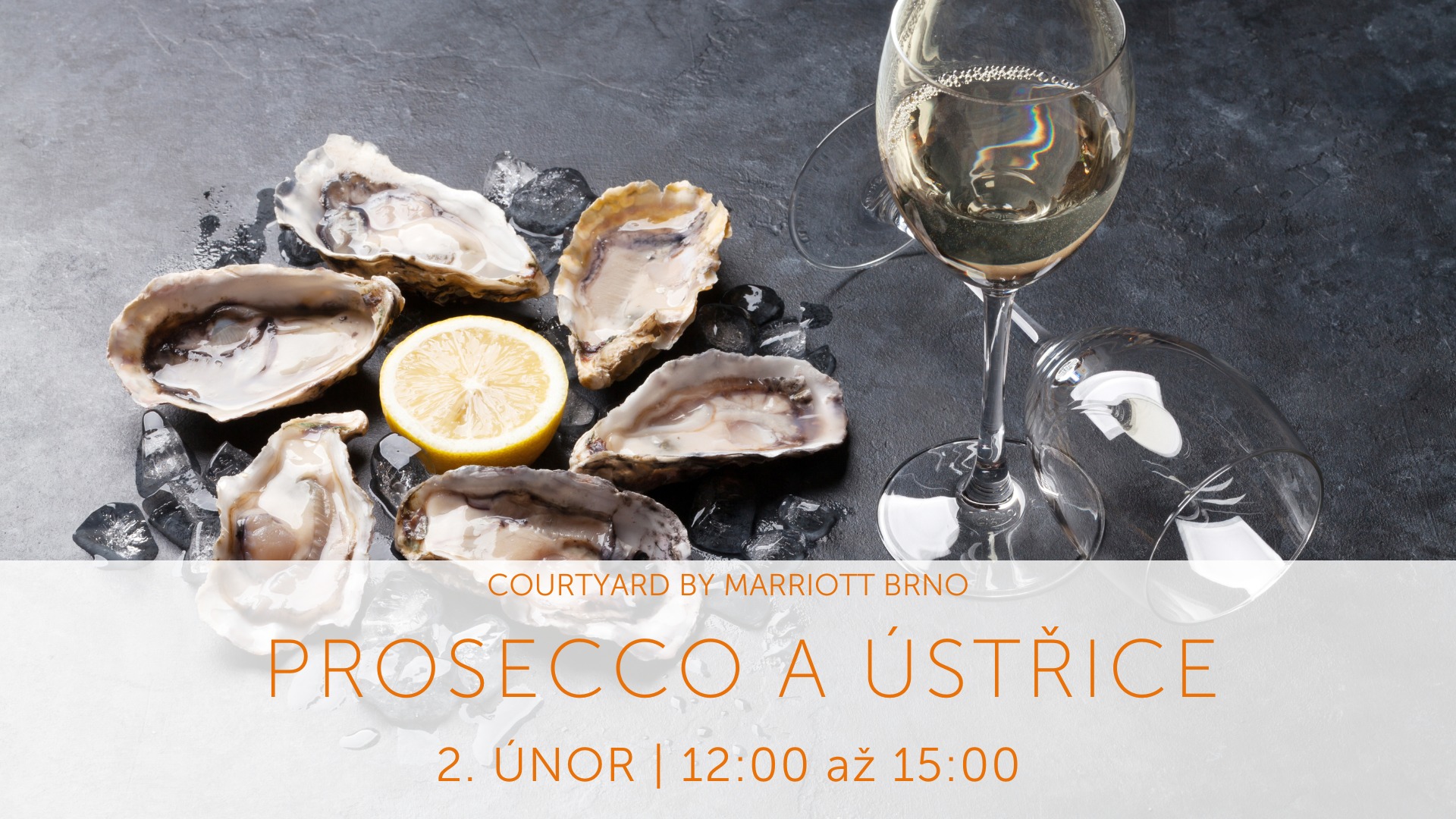 Prosecco a ústřice brunch