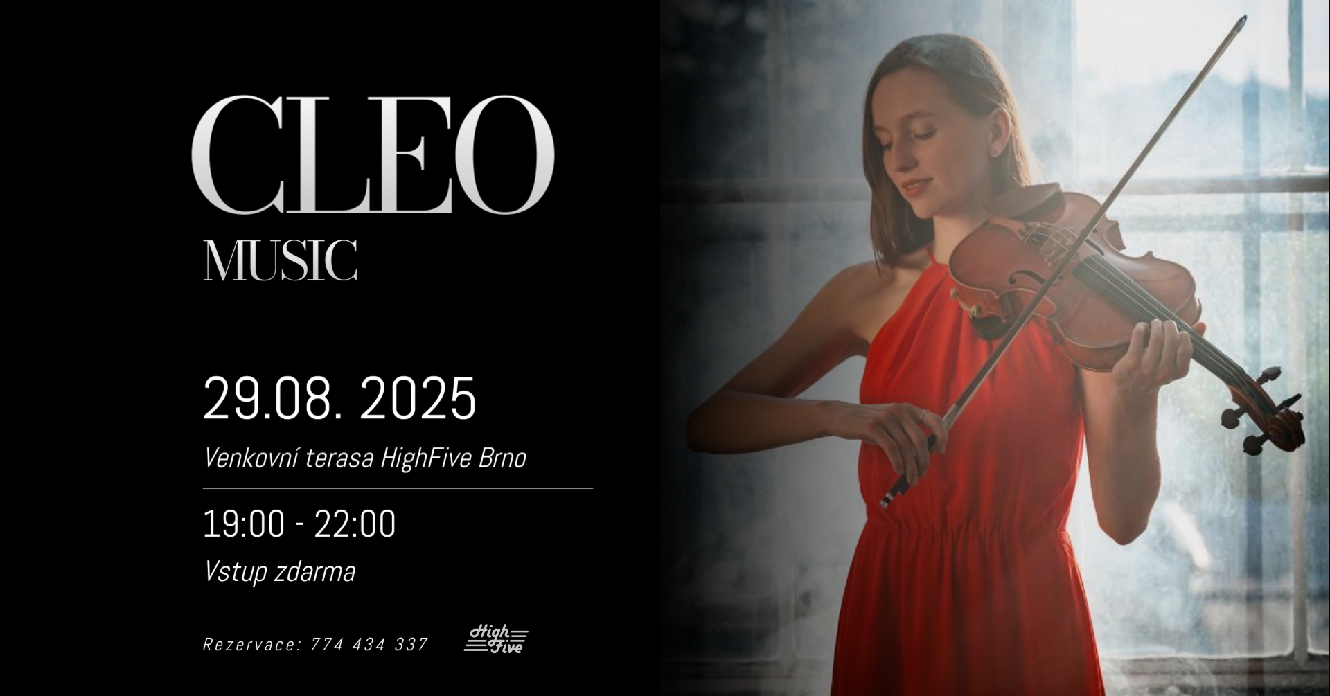 LIVE KONCERT | CLEO MUSIC | LETNÍ TERASA HIGHFIVE