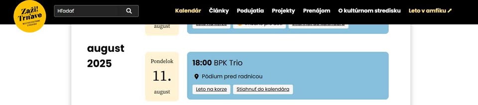 Leto na korze - BPK trio - jazzový koncertík