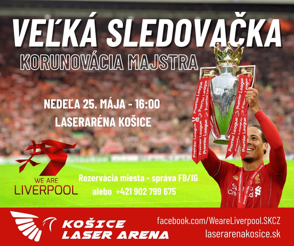 Spoločné sledovanie posledného ligového zápasu: Liverpool FC vs Crystal Palace