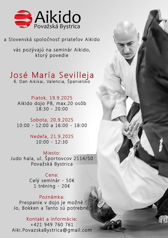 Aikido seminár, José María Sevilleja, Považská Bystrica