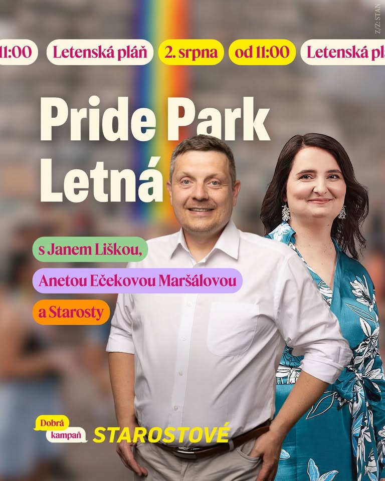 Starostové na Prague Pride - park Letná