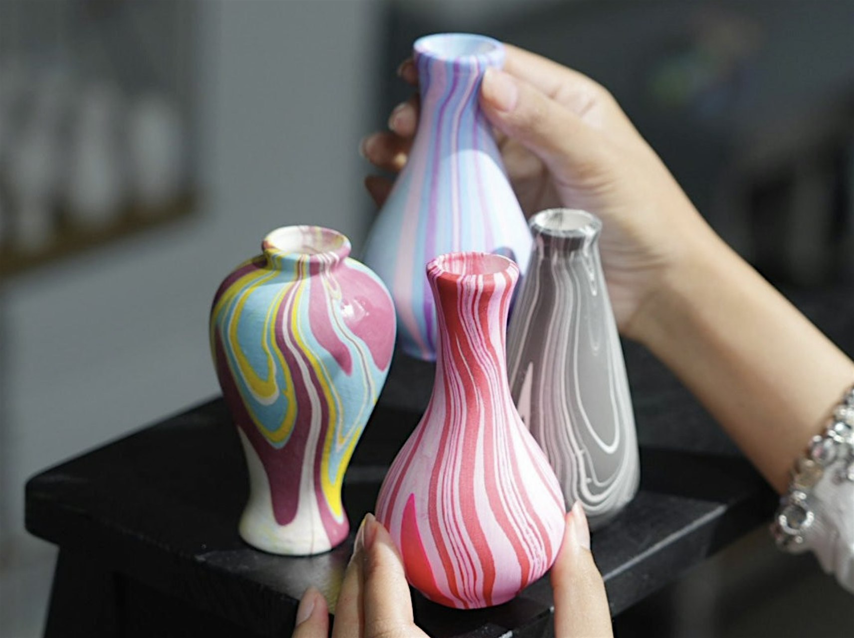 Marbling Workshop -on Ceramic Vase & Paper