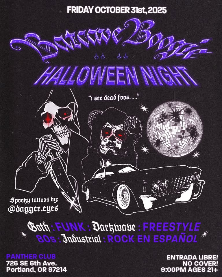 BATCAVE BOOGIE: HALLOWEEN NIGHT PDX ⛓️ GOTH + OC FUNK + DARKWAVE + FREESTYLE + POSTPUNK + 80s ⛓️
