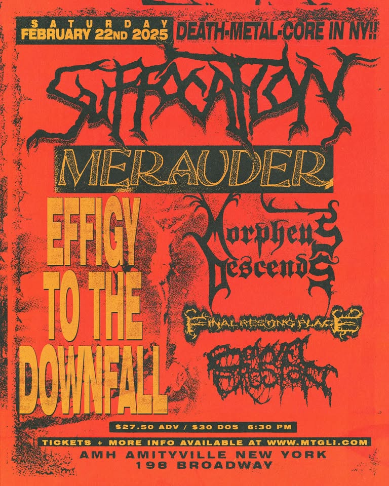 Suffocation, Merauder, Morpheus Descends, Final Resting Place, Bowel Erosion @ AMH