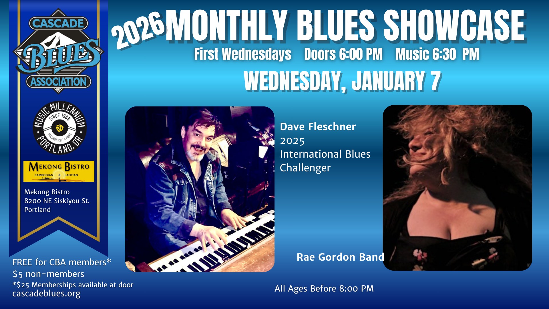 Cascade Blues Association Monthly Showcase