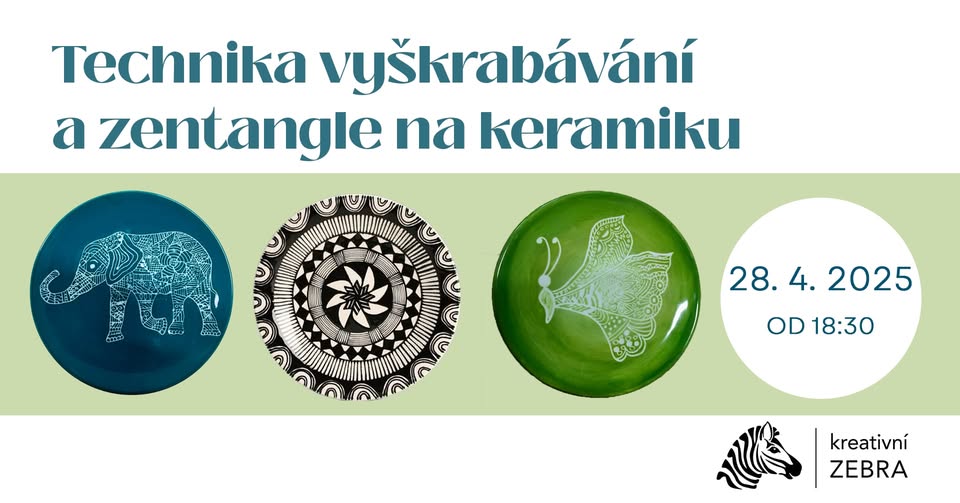 Večerní malování keramiky - technika vyškrabávání a zentangle na keramiku
