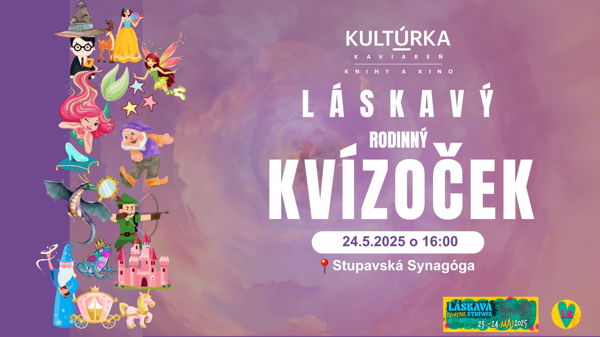 💕 Láskavý rodinný kvízoček s Kultúrkou: o rozprávkach, s rozprávkami a aj o Harrym Potterovi