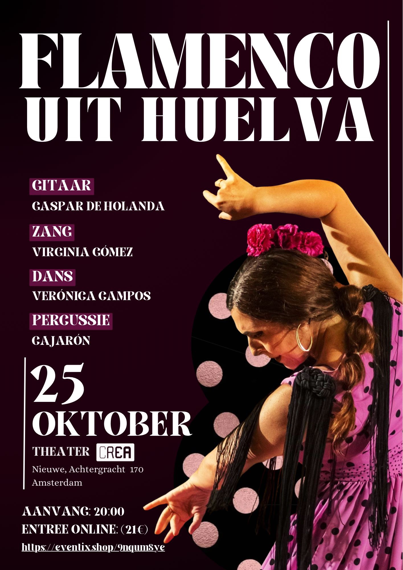 Flamenco uit Huelva, Theater Crea 25 october 20:00