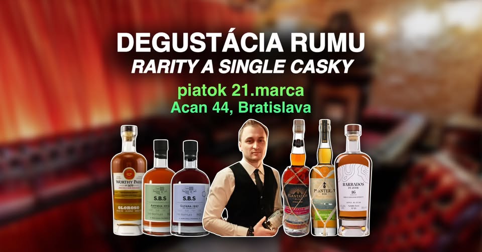 Degustácia „Very Rare“ rumov - single caskov, raritiek a limitiek (Bratislava)