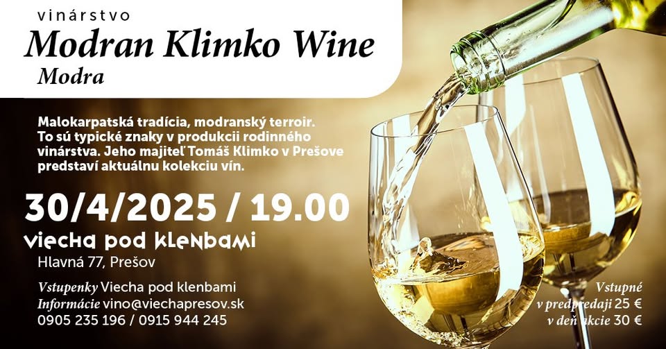 Degustácia Modran Klimko Wine