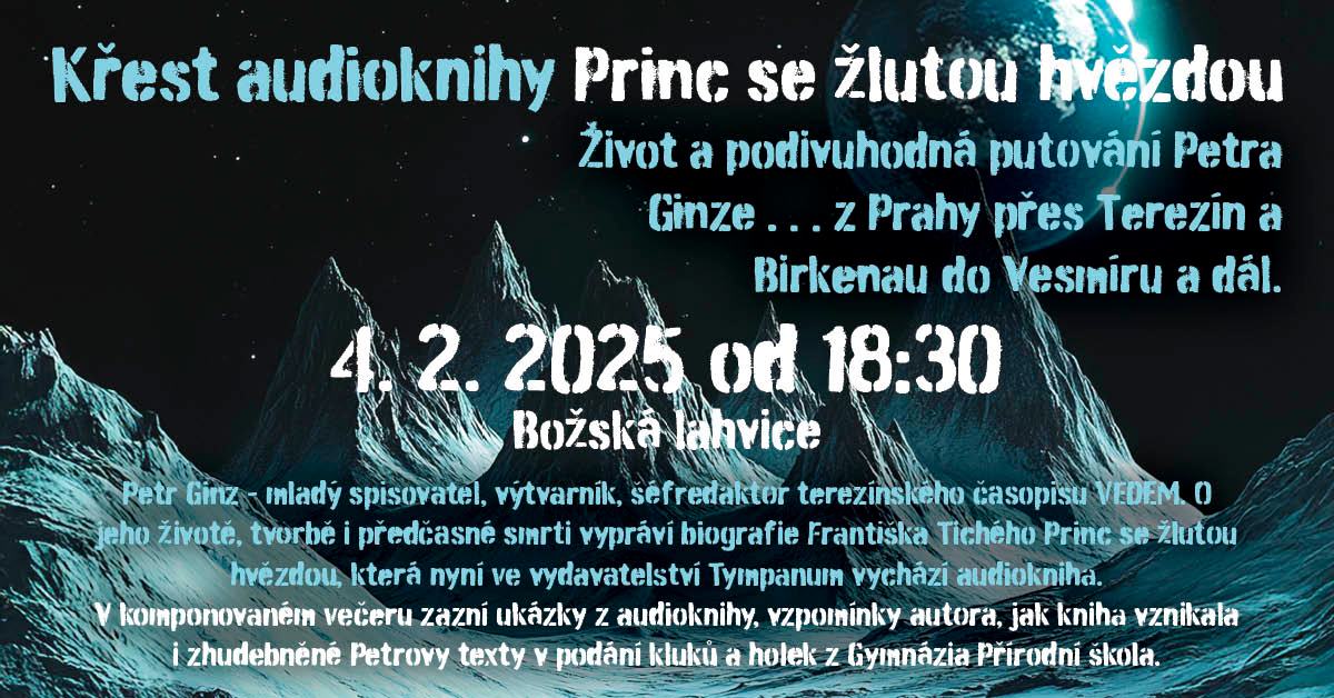 Křest audioknihy Princ se žlutou hvězdou