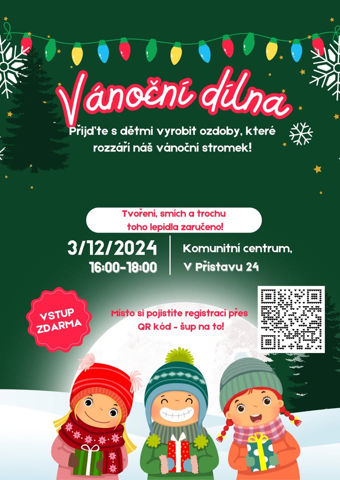 Vánoční dílnička pro děti všech věkových kategorií!