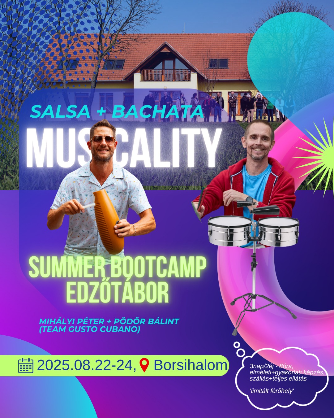 Salsa+Bachata Musicality (zeneiség-zeneértelmezés), 8-órás intenzív edzőtábor, kezdőknek/haladóknak!