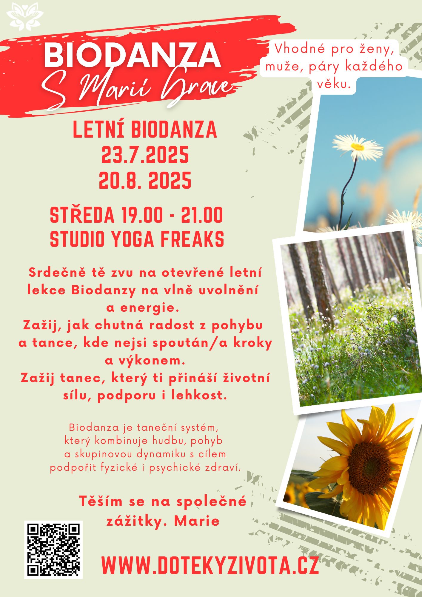 V rytmu léta - Biodanza s Marií v Brně
