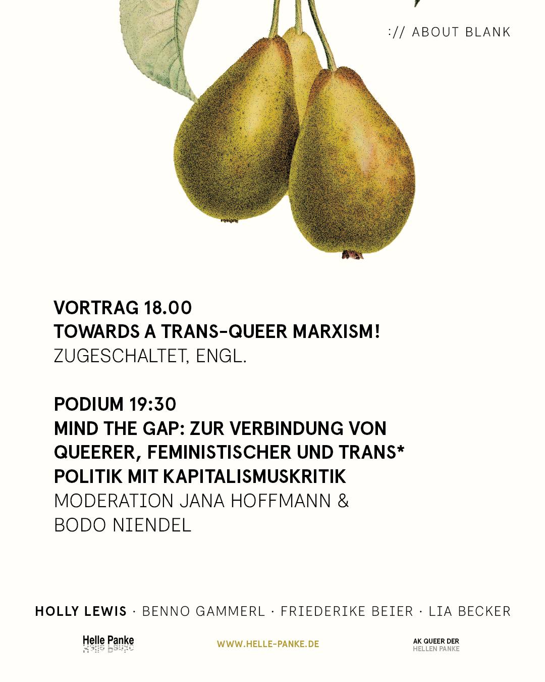 Vortrag & Podium: Queering Marx - Transforming Society_Transforming Bodies
