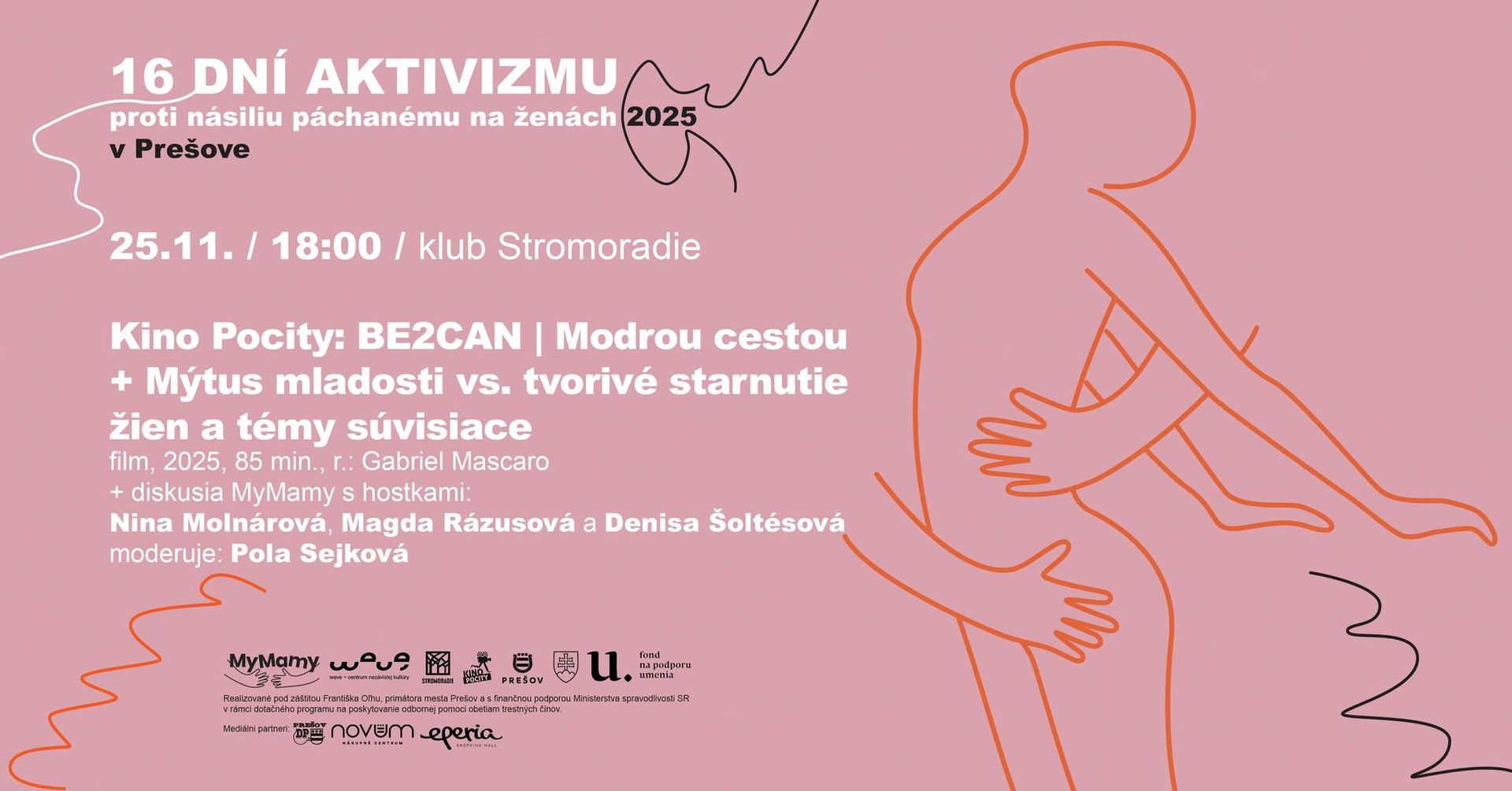 Kino Pocity: BE2CAN | MODROU CESTOU + Mýtus mladosti vs. tvorivé starnutie žien