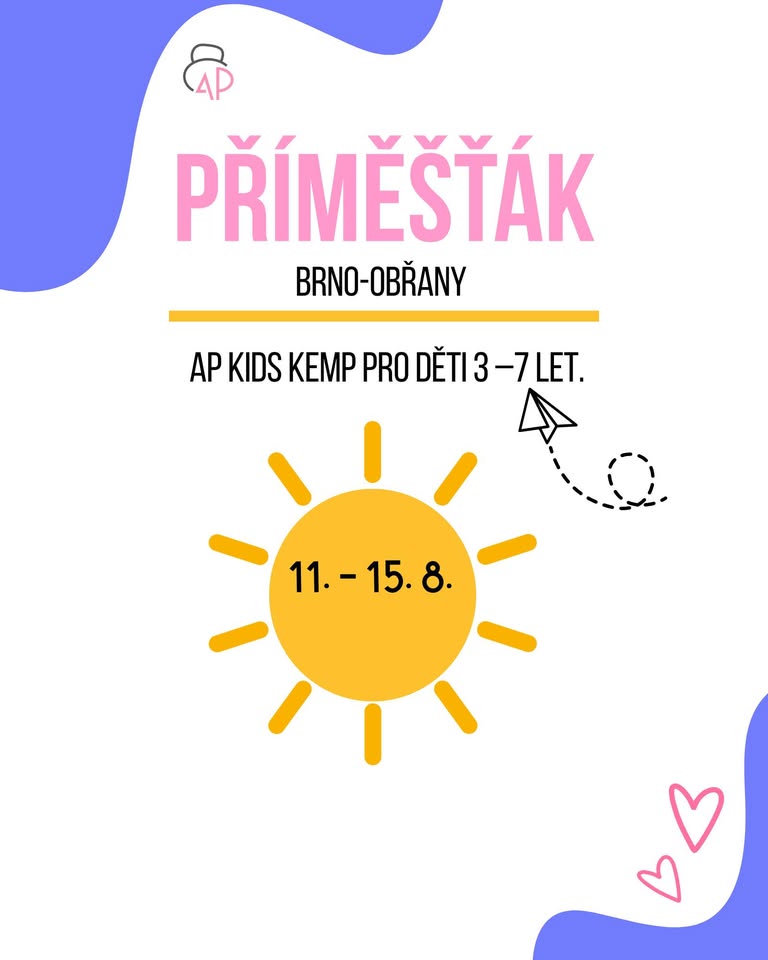 Sportovně-tvořivý PŘÍMĚŠŤÁK pro děti od 3 - 7 let (AP kids kemp)